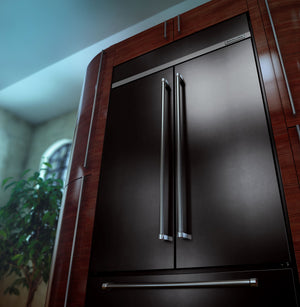 KitchenAid Standard-Depth 24.2-cu ft 3 -Door Built-In French Door Refrigerator with Ice Maker ( Black Stainless with PRINTSHIELD ) ENERGY STAR Certified