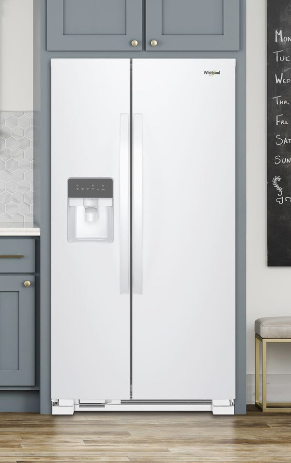 Whirlpool 21.4-cu ft Side-by-Side Refrigerator with Ice Maker ,Water and Ice Dispenser ( White ) ENERGY STAR Certified