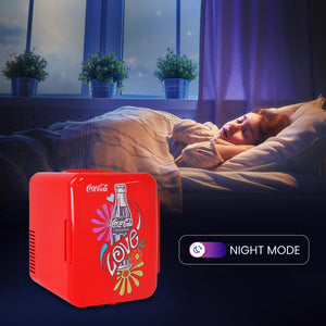 Coca-Cola Love 1971 Series 6 Can Portable 4L Cooler/Warmer 0.14-cu ft ( Red )