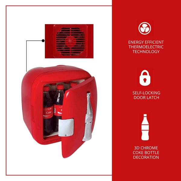 Coca-Cola Heritage 12 Can Portable 7.9L Cooler/Warmer 0.27-cu ft ( Red, Silver )