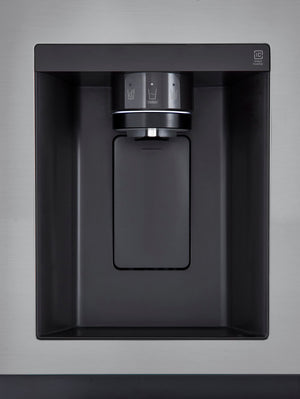LG 23-cu ft Counter-Depth Side-by-Side Refrigerator with Ice Maker ,Water and Ice Dispenser ( Stainless Steel )