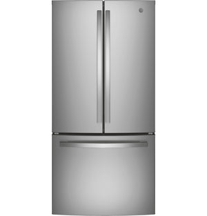 GE Counter-Depth 18.6-cu ft 3 -Door French Door Refrigerator with Ice Maker with Water Dispenser ( Stainless Steel ) ENERGY STAR Certified