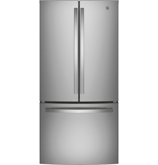 GE Counter-Depth 18.6-cu ft 3 -Door French Door Refrigerator with Ice Maker with Water Dispenser ( Stainless Steel ) ENERGY STAR Certified