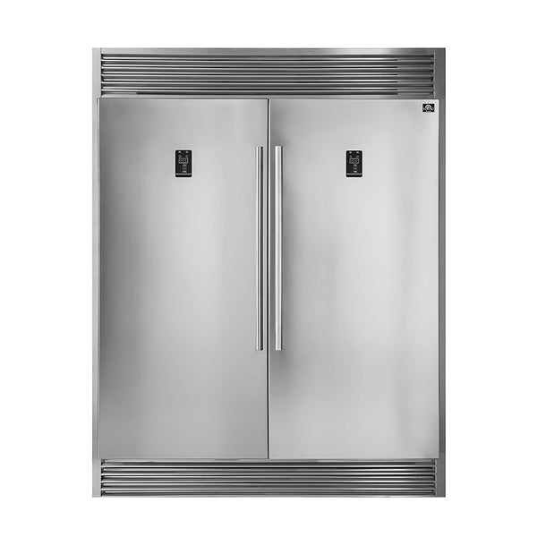 FORNO Rizzuto 27.6-cu ft Counter-Depth Side-by-Side Refrigerator ( Stainless steel ) ENERGY STAR Certified