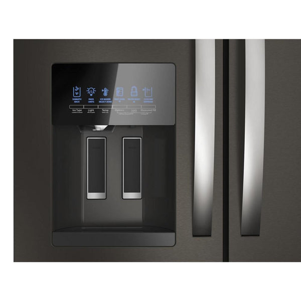Whirlpool Standard-Depth 24.5-cu ft 4 -Door French Door Refrigerator with Ice Maker with Water and Ice Dispenser ( Black Stainless Steel ) ENERGY STAR Certified