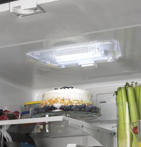 GE 20.8-cu ft Standard-Depth Bottom-Freezer Refrigerator Ice Maker Optional (sold separately) ( Stainless Steel ) ENERGY STAR Certified