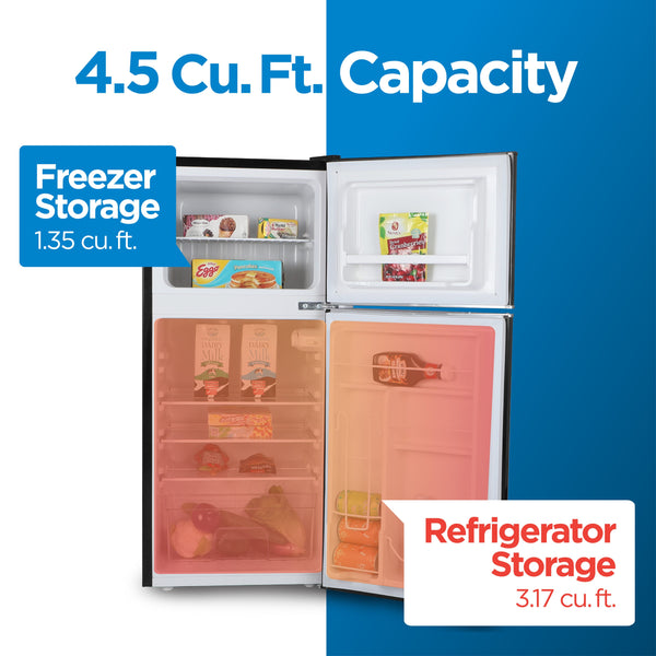Commercial Cool 4.5-cu ft Mini Fridge with Freezer ( Black )
