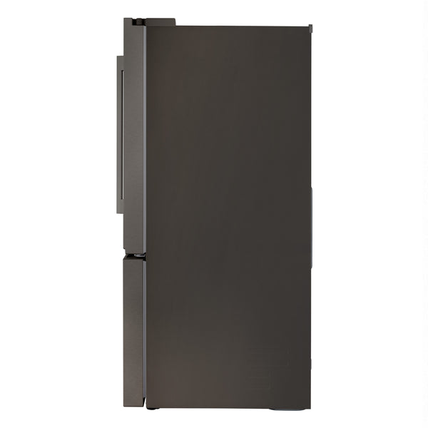 LG Standard-Depth 24.5-cu ft 3 -Door Smart Compatible French Door Refrigerator with Dual Ice Maker with Water and Ice Dispenser ( PrintProof Black Stainless Steel ) ENERGY STAR Certified