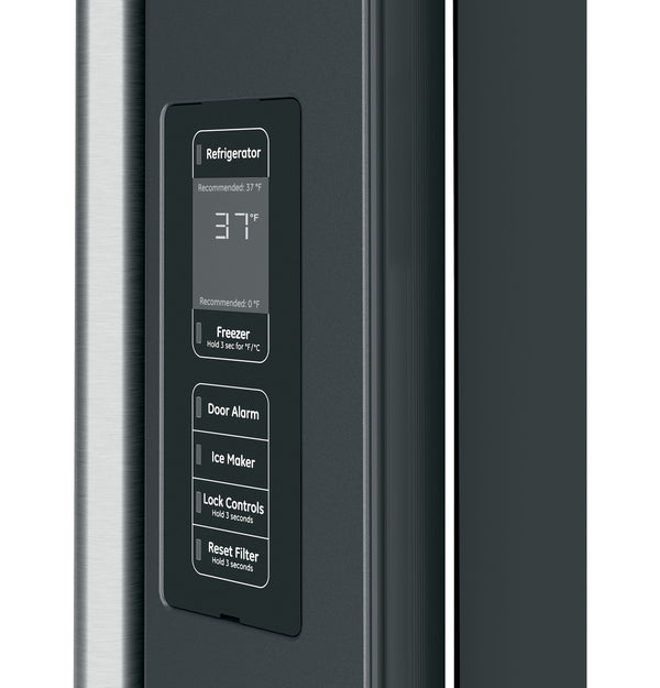 Cafe Counter-Depth 23.1-cu ft 3 -Door Smart Compatible French Door Refrigerator with Ice Maker with Water Dispenser ( Stainless Steel ) ENERGY STAR Certified
