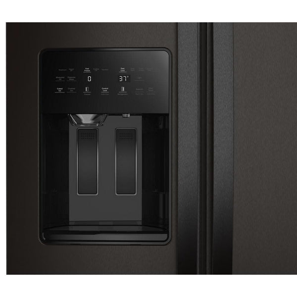 Whirlpool 20.85-cu ft Counter-Depth Side-by-Side Refrigerator with Ice Maker ,Water and Ice Dispenser ( Black Stainless Finish )