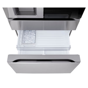 LG Standard-Depth InstaView MyColor 28.6-cu ft 4 -Door Smart Compatible French Door Refrigerator with Dual Ice Maker with Water and Ice Dispenser and Door within Door ( PrintProof Stainless Steel ) ENERGY STAR Certified