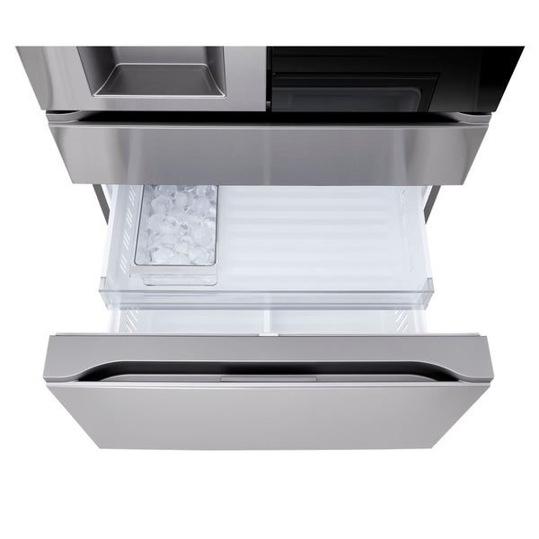 LG Standard-Depth InstaView MyColor 28.6-cu ft 4 -Door Smart Compatible French Door Refrigerator with Dual Ice Maker with Water and Ice Dispenser and Door within Door ( PrintProof Stainless Steel ) ENERGY STAR Certified
