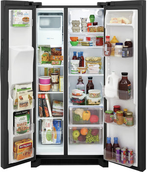 Frigidaire 22.3-cu ft Side-by-Side Refrigerator with Ice Maker ,Water and Ice Dispenser ( Black Stainless Steel ) ENERGY STAR Certified