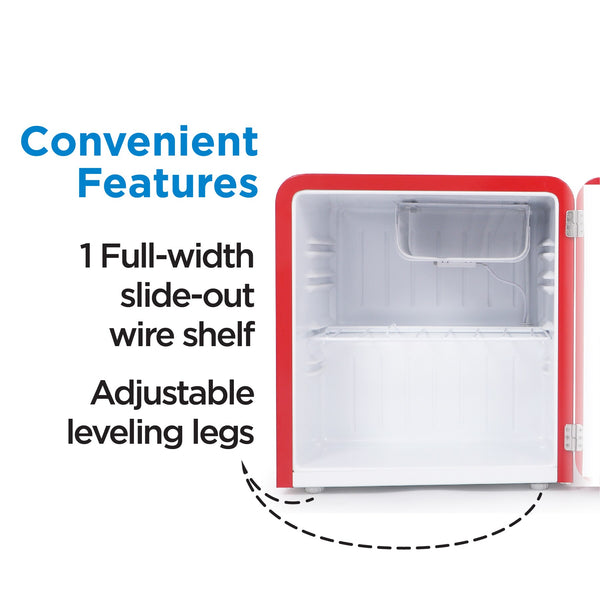 Commercial Cool 1.6-cu ft Mini Fridge with Freezer ( Red )