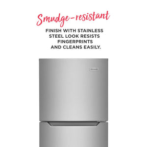 Frigidaire 10.1-cu ft Counter-Depth Top-Freezer Refrigerator ( Fingerprint-Resistant Stainless Look ) Garage Ready ENERGY STAR Certified