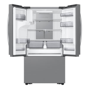 Samsung Standard-Depth Mega Capacity 30.5-cu ft 3 -Door Smart Compatible French Door Refrigerator Triple with Water and Ice Dispenser ( Fingerprint Resistant Stainless Steel ) ENERGY STAR Certified