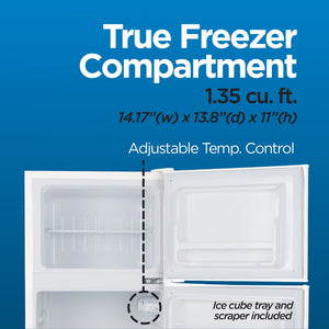Commercial Cool 4.5-cu ft Built-In Mini Fridge with Freezer ( White )