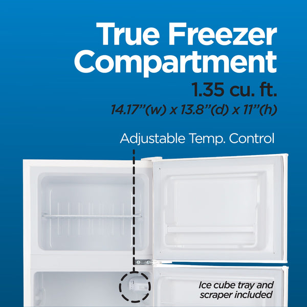 Commercial Cool 4.5-cu ft Built-In Mini Fridge with Freezer ( White )