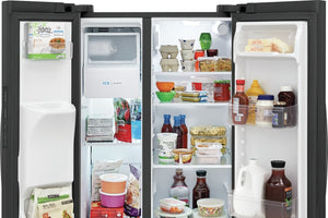 Frigidaire 22.3-cu ft Side-by-Side Refrigerator with Ice Maker ,Water and Ice Dispenser ( Black Stainless Steel ) ENERGY STAR Certified