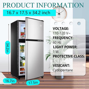 GZMR 3.5-cu ft with Freezer ( Silver )