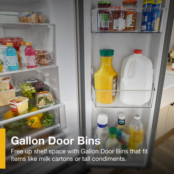 Whirlpool Standard-Depth 30.52-cu ft 3 -Door French Door Refrigerator with Ice Maker with Water Dispenser ( Fingerprint Resistant Stainless Finish ) ENERGY STAR Certified