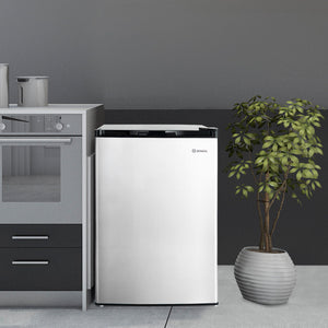 Costway 3-cu ft Mini Fridge with Freezer ( Silver )