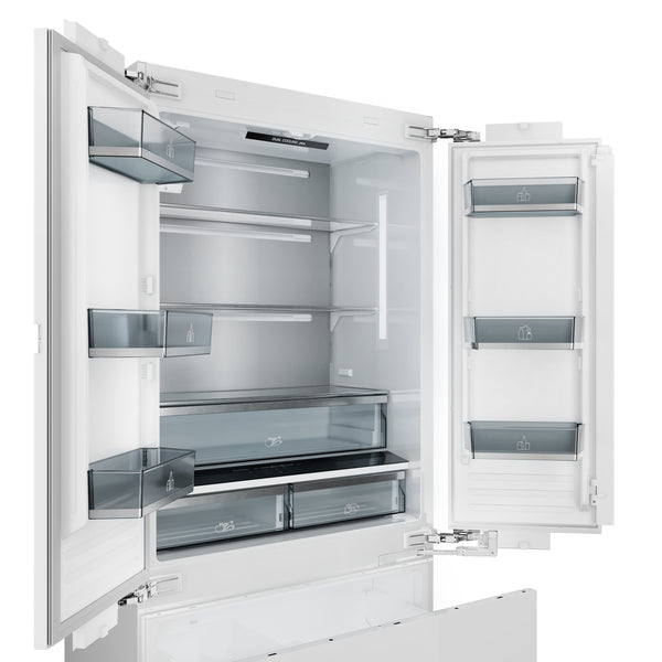 Thor Kitchen Counter-Depth 19.6-cu ft 3 -Door Built-In French Door Refrigerator with Ice Maker with Water Dispenser ( Custom panel ready ) ENERGY STAR Certified