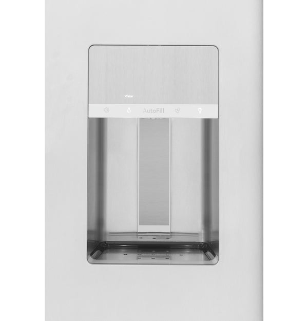 Cafe 28.7-cu ft Counter-Depth Side-by-Side Refrigerator Built-In Smart Compatible with Ice Maker ,Water and Ice Dispenser ( Stainless Steel )
