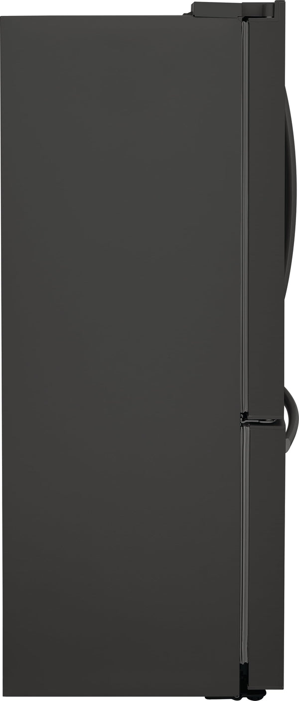 Frigidaire Gallery Counter-Depth 22.6-cu ft 3 -Door French Door Refrigerator with Dual Ice Maker with Water and Ice Dispenser ( Fingerprint Resistant Black Stainless Steel ) ENERGY STAR Certified