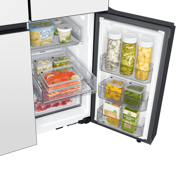 Samsung Bespoke Standard-Depth Beverage Center 28.6-cu ft 4 -Door Smart Compatible French Door Refrigerator with Dual Ice Maker with Water Dispenser and Door within Door ( Panels Sold Separately ) ENERGY STAR Certified
