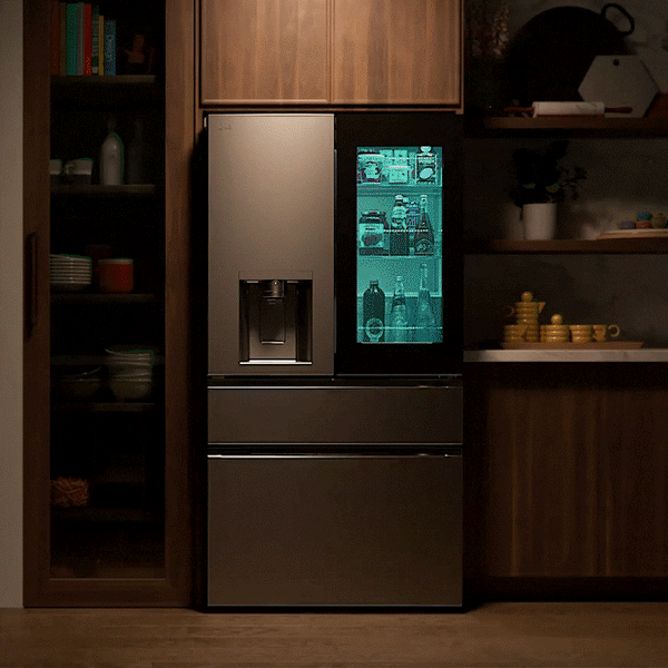 LG Standard-Depth InstaView MyColor 28.6-cu ft 4 -Door Smart Compatible French Door Refrigerator with Dual Ice Maker with Water and Ice Dispenser and Door within Door ( PrintProof Stainless Steel ) ENERGY STAR Certified