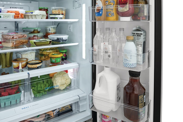 Frigidaire Standard-Depth 27.8-cu ft 3 -Door French Door Refrigerator with Ice Maker with Water and Ice Dispenser ( Black Stainless Steel ) ENERGY STAR Certified