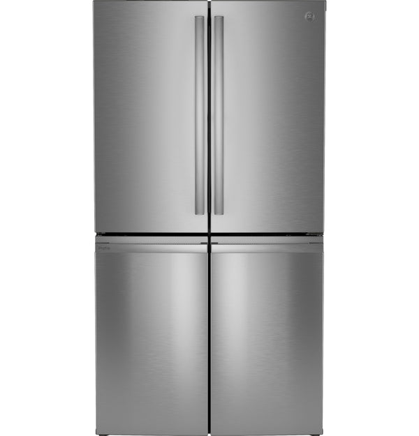 GE Profile Standard-Depth 28-cu ft 4 -Door Smart Compatible French Door Refrigerator with Ice Maker with Water Dispenser and Door within Door ( Fingerprint-resistant Stainless Steel ) ENERGY STAR Certified