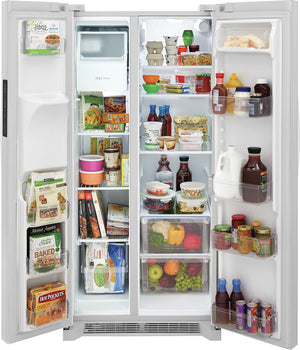Frigidaire 22.3-cu ft Side-by-Side Refrigerator with Ice Maker ,Water and Ice Dispenser ( White ) ENERGY STAR Certified