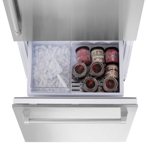 ZLINE KITCHEN & BATH Counter-Depth Autograph Edition 32.2-cu ft Built-In French Door Refrigerator with Ice Maker with Water Dispenser Custom Panel Ready ) ENERGY STAR Certified