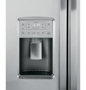 GE Profile 25.3-cu ft Side-by-Side Refrigerator with Ice Maker ,Water and Ice Dispenser ( Stainless Steel ) ENERGY STAR Certified