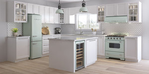 UNIQUE Classic Retro 11.7-cu ft Counter-Depth Bottom-Freezer Refrigerator Summer Mint Green ) ENERGY STAR Certified