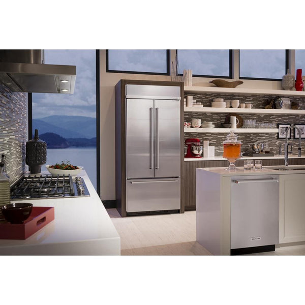 KitchenAid Standard-Depth 20.8-cu ft 3 -Door Built-In French Door Refrigerator with Ice Maker ( Stainless steel )