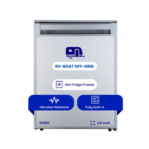Equator Advanced Appliances 2.82-cu ft Built-In Mini Fridge with Freezer ( Silver )