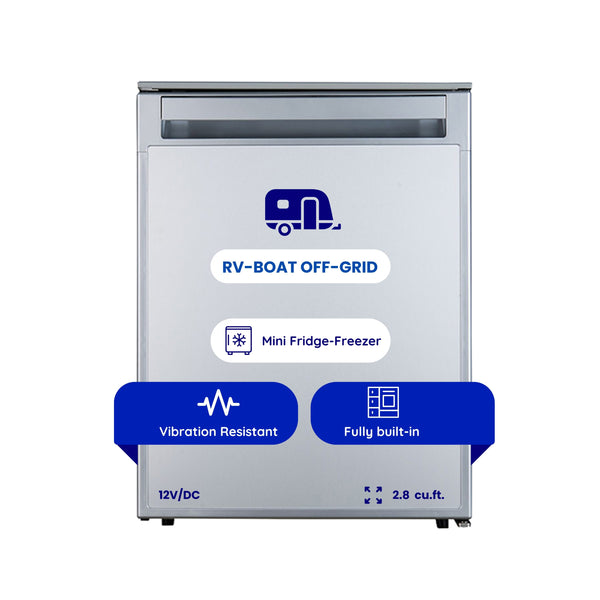 Equator Advanced Appliances 2.82-cu ft Built-In Mini Fridge with Freezer ( Silver )