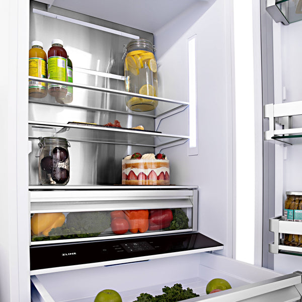 ZLINE KITCHEN & BATH 16.1-cu ft Counter-Depth Built-In Bottom-Freezer Refrigerator with Ice Maker ( Panel-Ready ) ENERGY STAR Certified