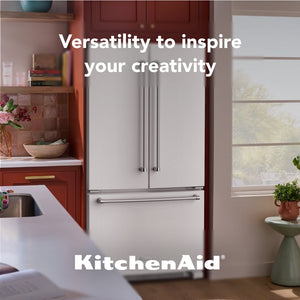 KitchenAid Counter-Depth 20-cu ft 3 -Door French Door Refrigerator with Ice Maker ( White ) ENERGY STAR Certified