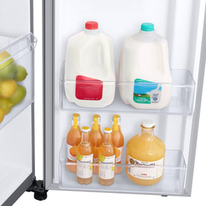 Samsung 28-cu ft Side-by-Side Refrigerator Smart Compatible with Ice Maker with Ice Dispenser ( Fingerprint Resistant Stainless Steel )