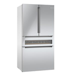 Bosch Counter-Depth 800 Series 21-cu ft 4 -Door French Door Refrigerator with Ice Maker ( Stainless steel ) ENERGY STAR Certified