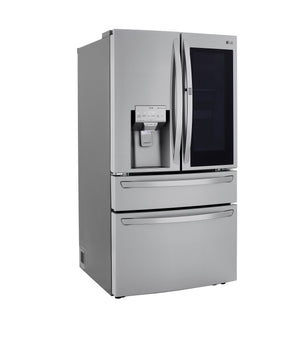 LG Counter-Depth Craft Ice 22.5-cu ft 4.0 -Door Smart Compatible French Door Refrigerator with Dual Ice Maker with Water and Ice Dispenser and Door within Door ( PrintProof Stainless Steel ) ENERGY STAR Certified