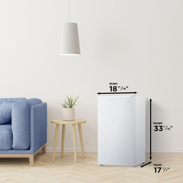 Danby 3.1-cu ft Mini Fridge with Freezer ( White ) ENERGY STAR