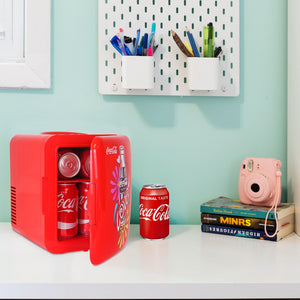 Coca-Cola Love 1971 Series 6 Can Portable 4L Cooler/Warmer 0.14-cu ft ( Red )