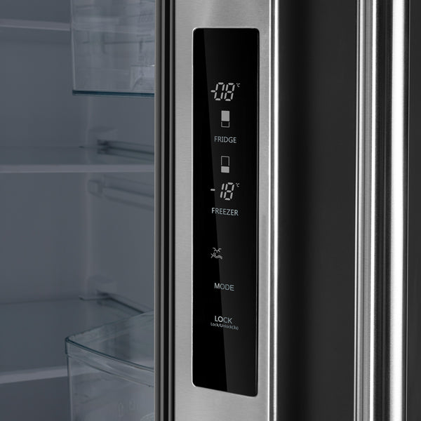 FORNO Standard-Depth 17.5-cu ft 3 -Door French Door Refrigerator with Ice Maker with Ice Dispenser ( Stainless Steel )