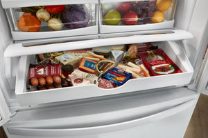 Whirlpool Standard-Depth 22.1-cu ft 3 -Door French Door Refrigerator ( Black ) ENERGY STAR Certified
