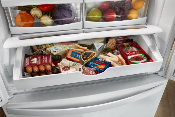 Whirlpool Standard-Depth 22.1-cu ft 3 -Door French Door Refrigerator ( Black ) ENERGY STAR Certified